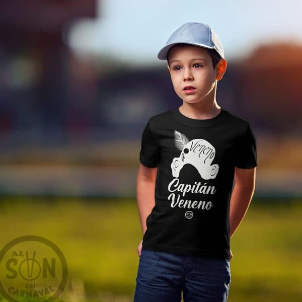 camiseta para niño capitan veneno - capitan veneno - negra