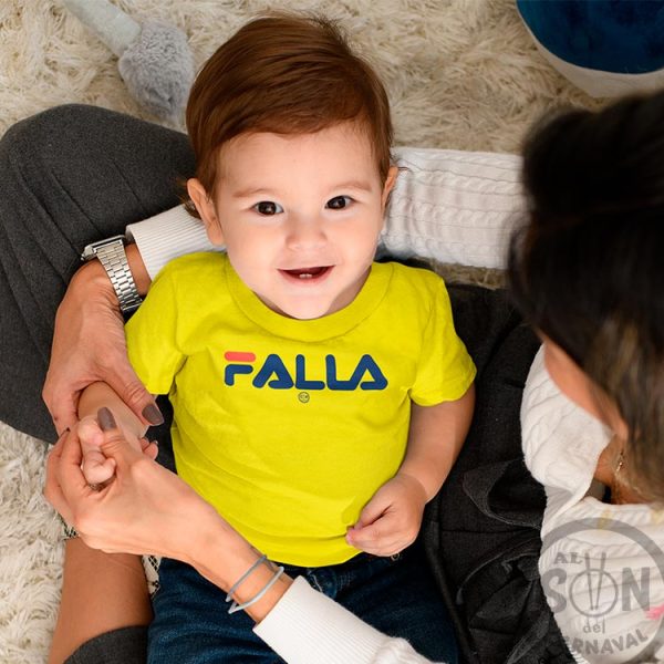 Camiseta bebe marca Falla amarilla