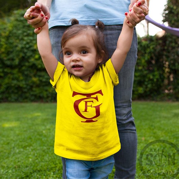 camiseta bebe Logo Gran Teatro Falla - amarilla
