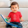 camiseta bebe keep calm and love cadiz roja