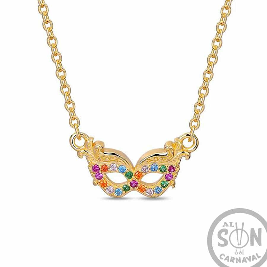 Colgante_antifaz_de_carnaval_de_plata_de_ley_chapado_en_oro_con