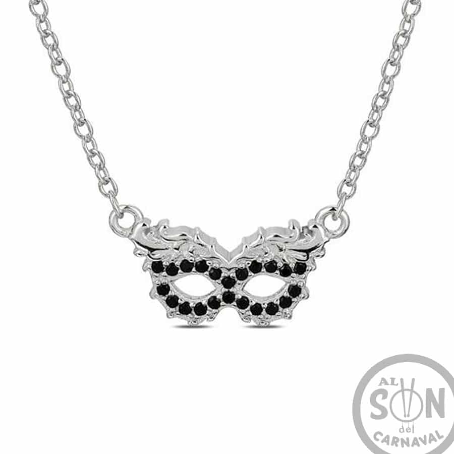 Colgante_antifaz_de_carnaval_de_plata_de_ley_rodiada_con_circonitas