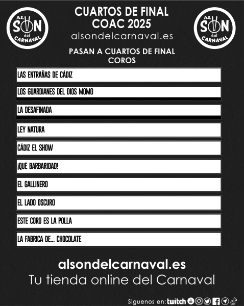 PASAN A CUARTOS CORO