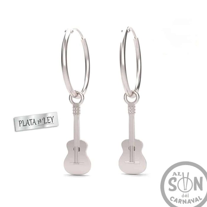 pendientes de aro guitarra