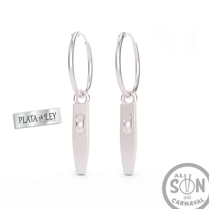 pendientes de aro pitos de carnaval