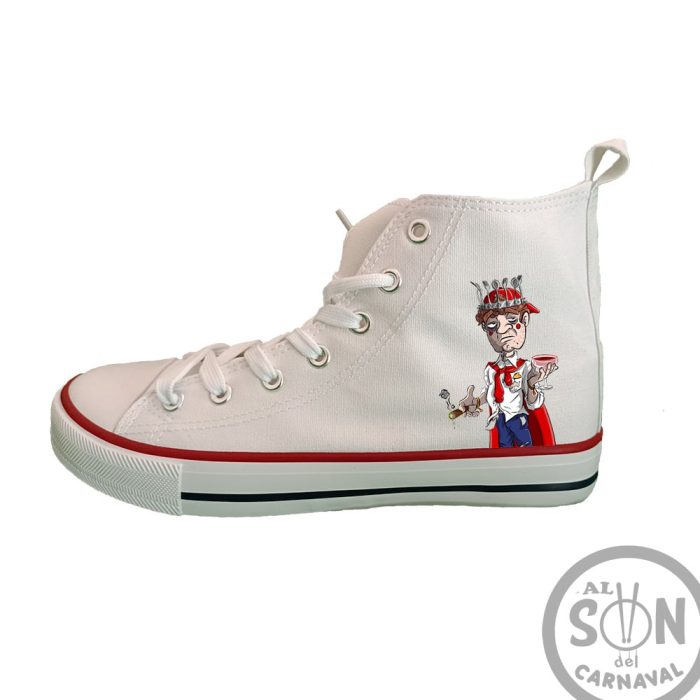 zapatillas ciego de tronos blanca