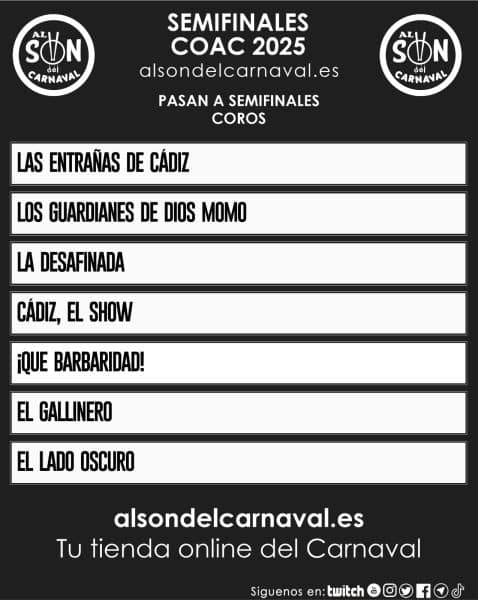 pasan a semifinales coros