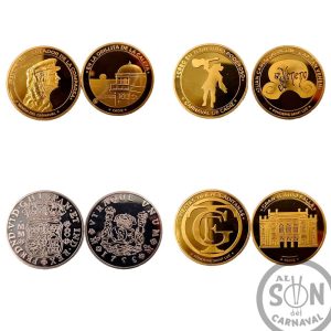 pack 4 monedas del carnaval de cadiz
