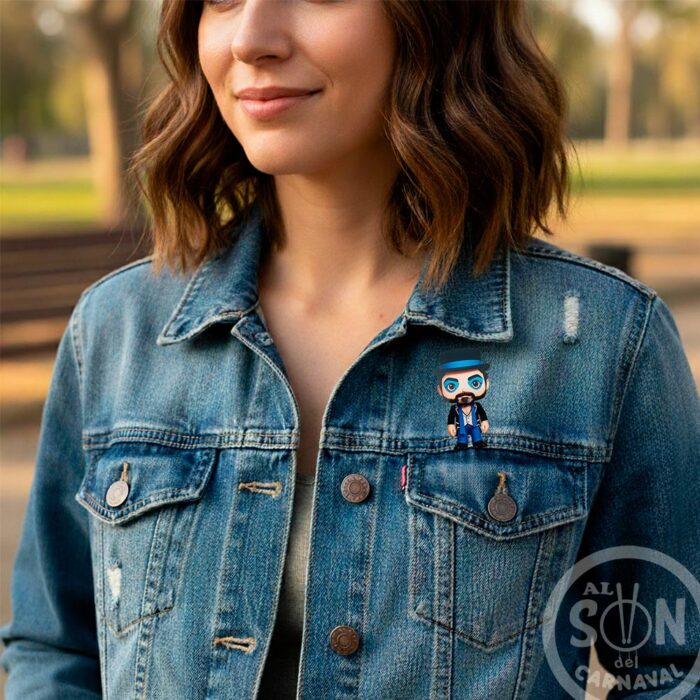 broche comparsa juana la loca de metacrilato