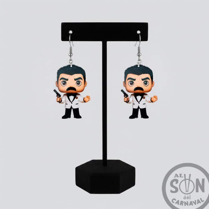 pendientes de metacrilato james bond