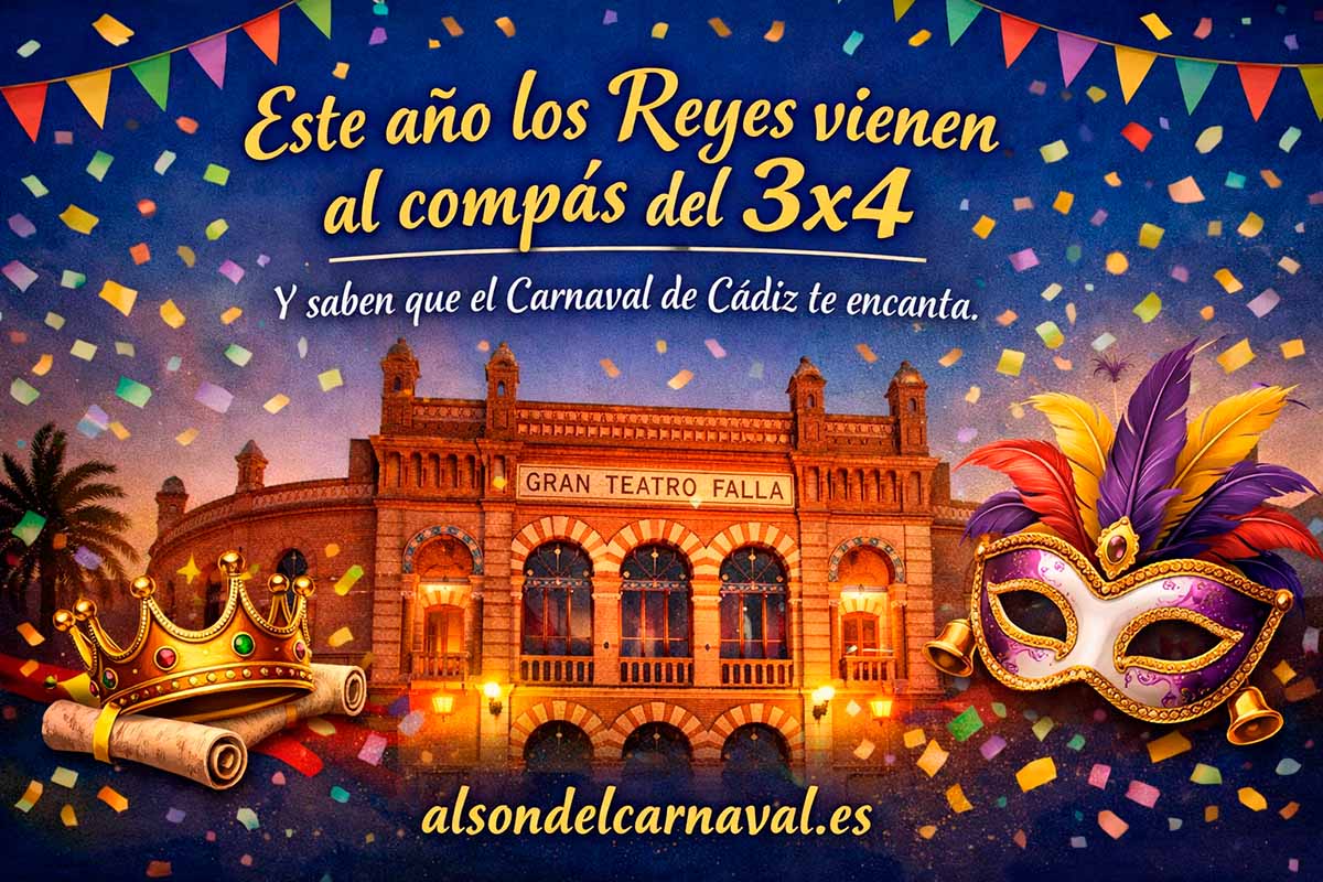 Tarjeta regalo este año los reyes vienen al compas del 3x4