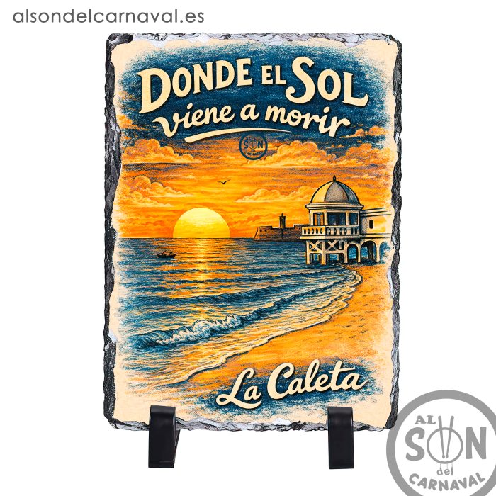 cuadro de pizarra donde el sol viene a morir