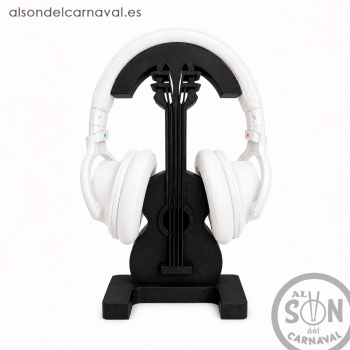 Soporte auriculares con forma de guitarra