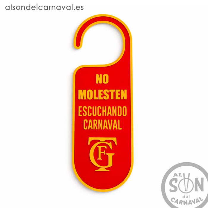 colgador de puerta No molesten escuchando carnaval