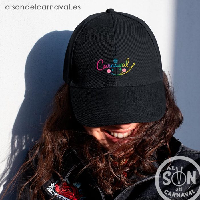 gorra sonrisa de carnaval negra