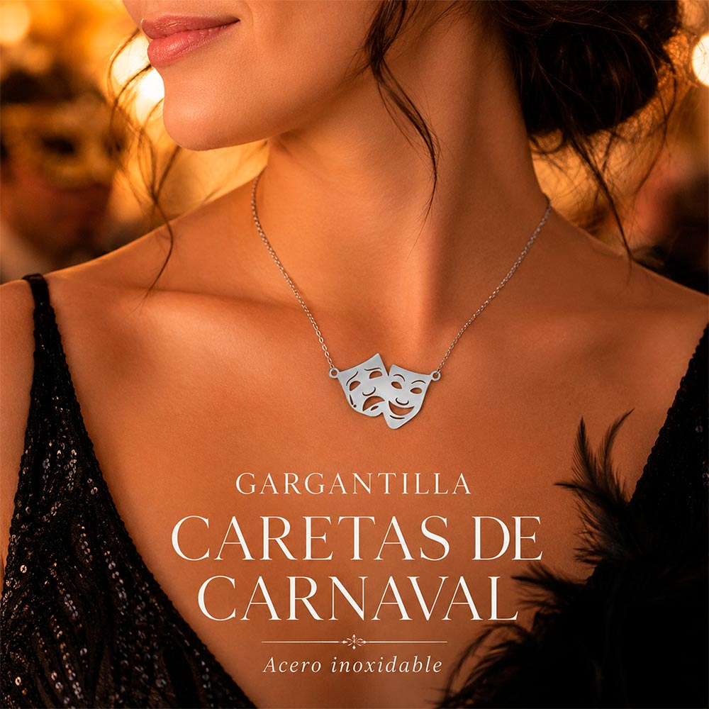 cadena gargantilla caretas de carnaval