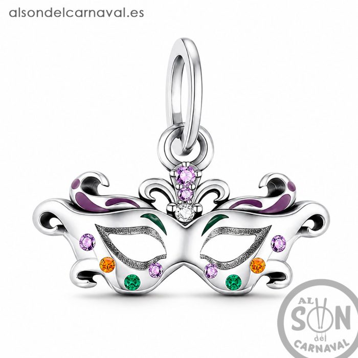 charm antifaz con piedras de colores
