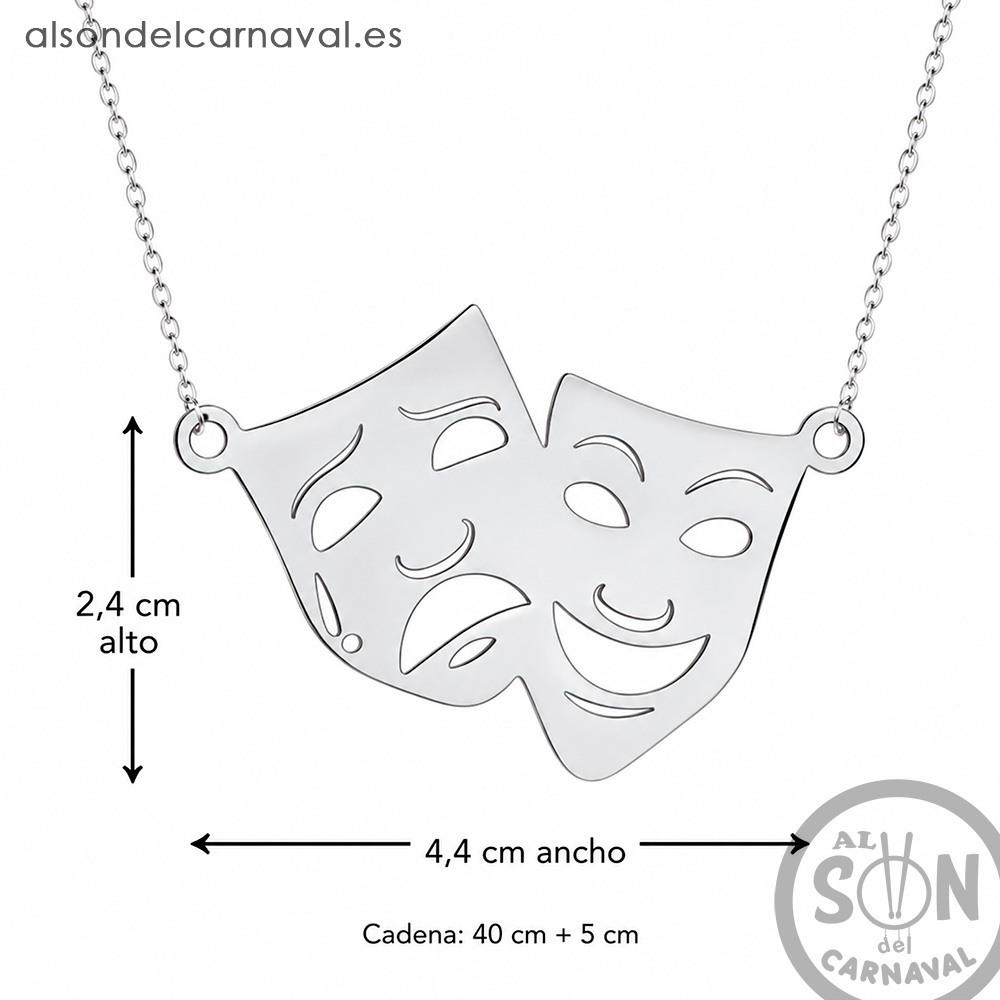 gargantilla caretas de carnaval medidas