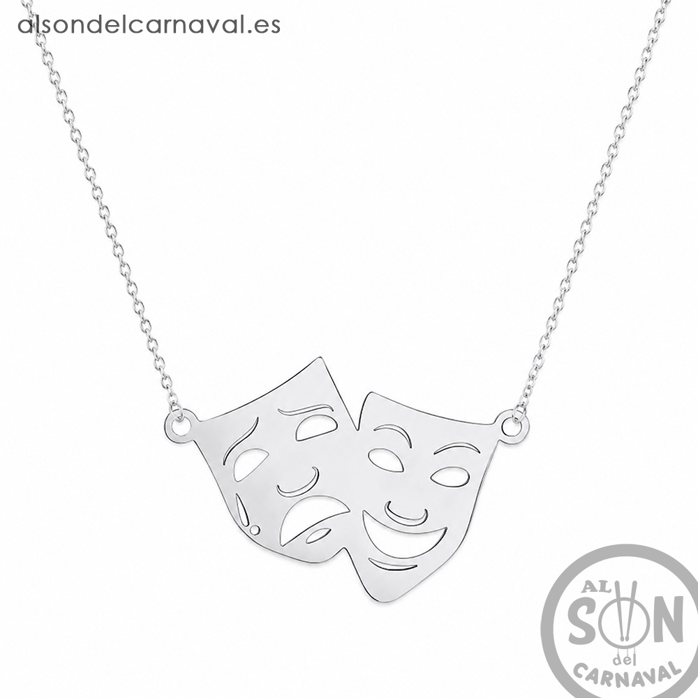 garngantilla cadena con mascaras del carnaval
