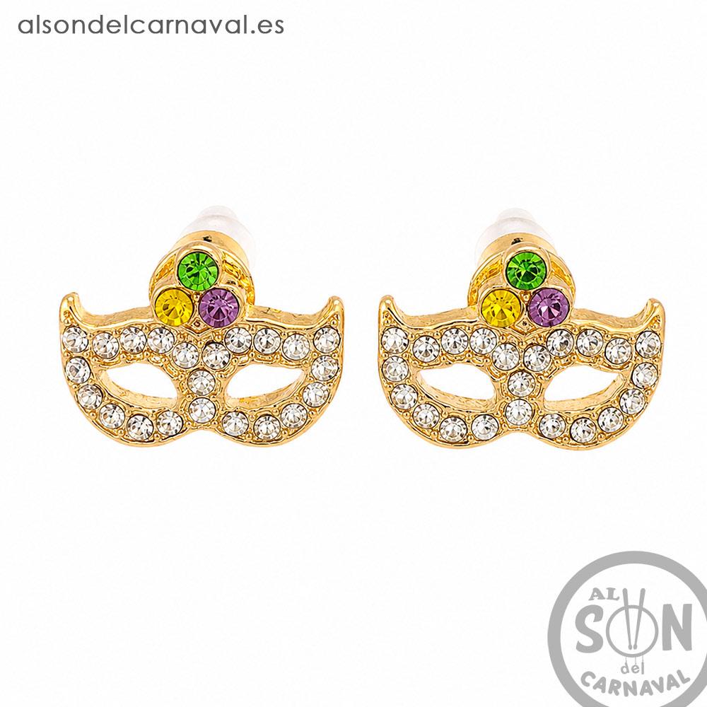 Pendientes Antifaces Dorados