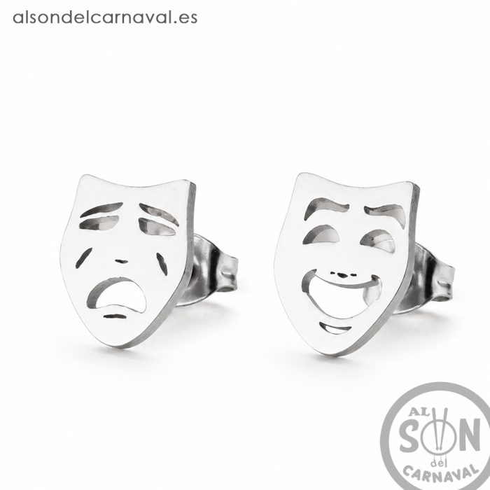 pendientes caretas de carnaval