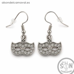 pendientes de antifaces con brillo