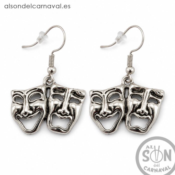 pendientes de mascaras de carnaval