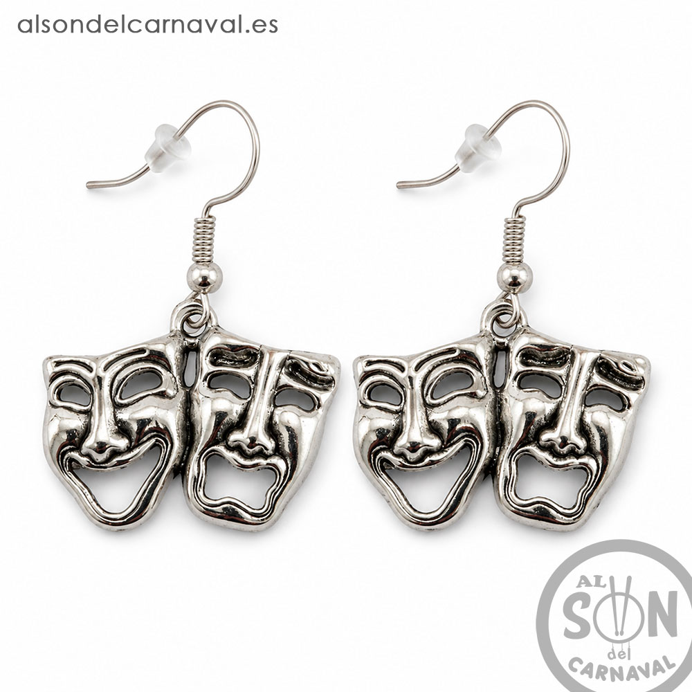 Pendientes Carnavaleros de Máscaras