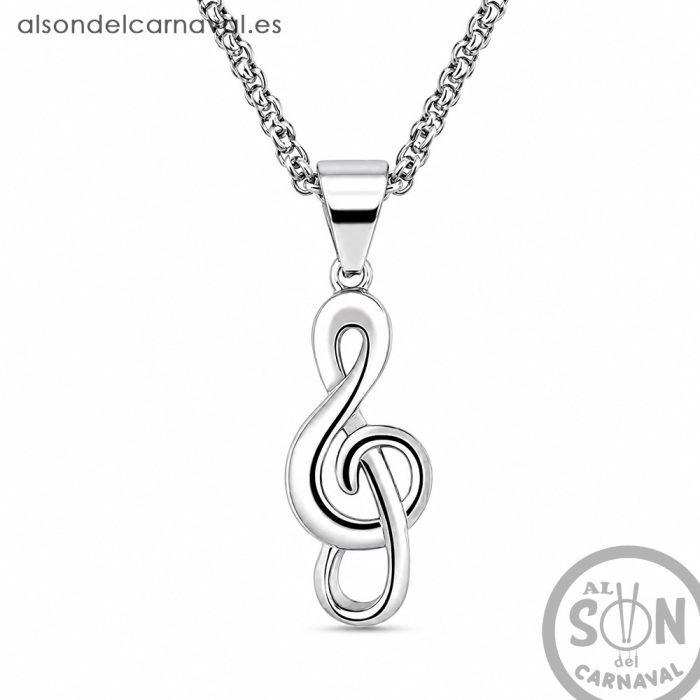 Colgante Clave de Sol con cadena