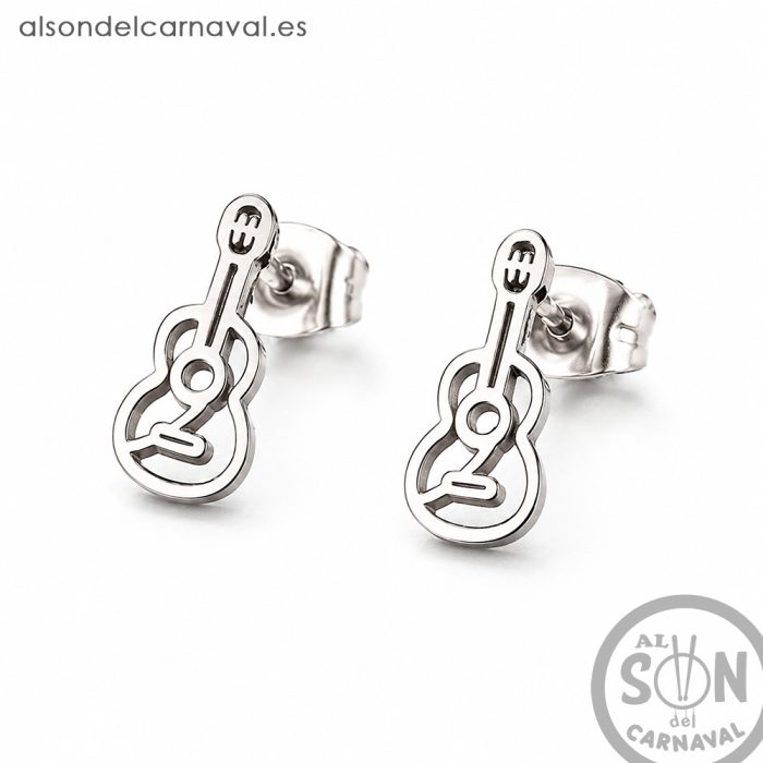 pendientes con forma de guitarra