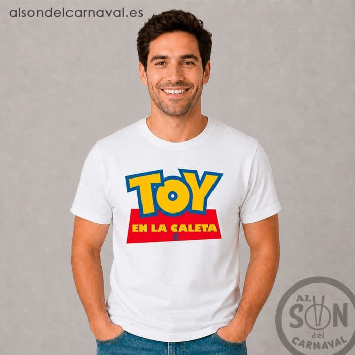camiseta toy en la caleta blanca