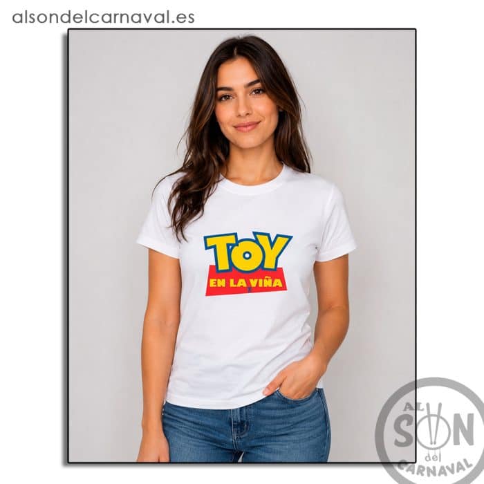 camiseta toy en la viña blanco