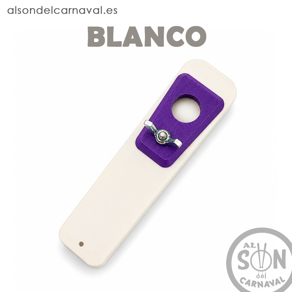 pito de carnaval en 3d blanco