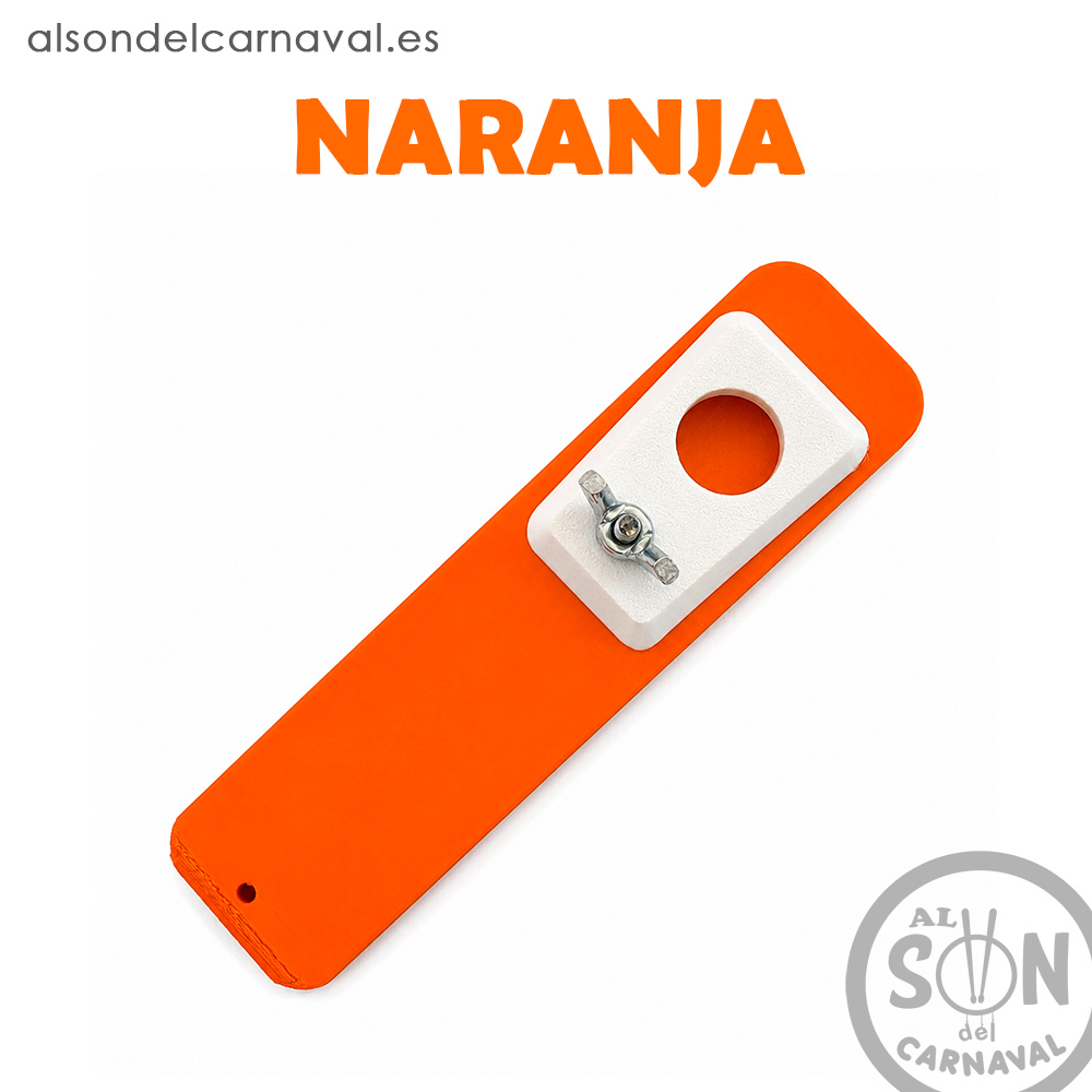 pito de carnaval en 3d naranja