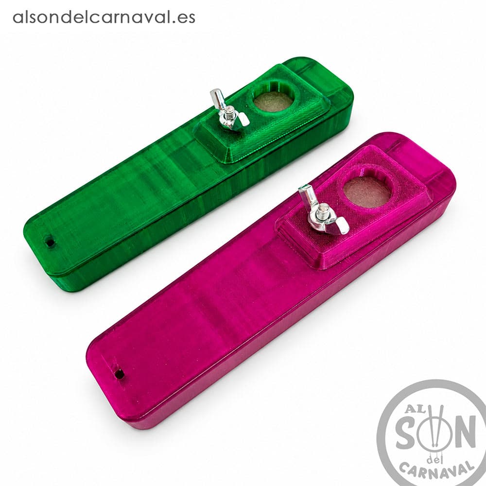 Pito de carnaval 3D Efecto Cristal Monopieza XL Sonido Superfuerte