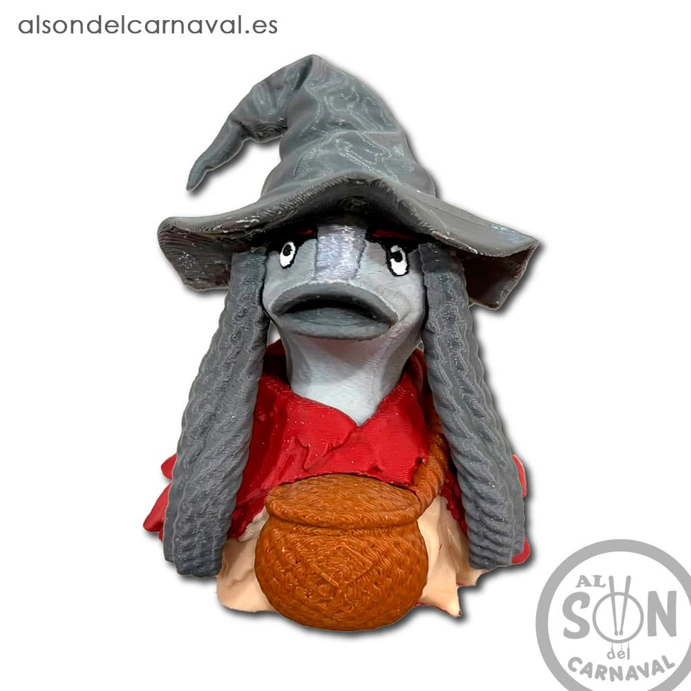Pato de carnaval con caldero